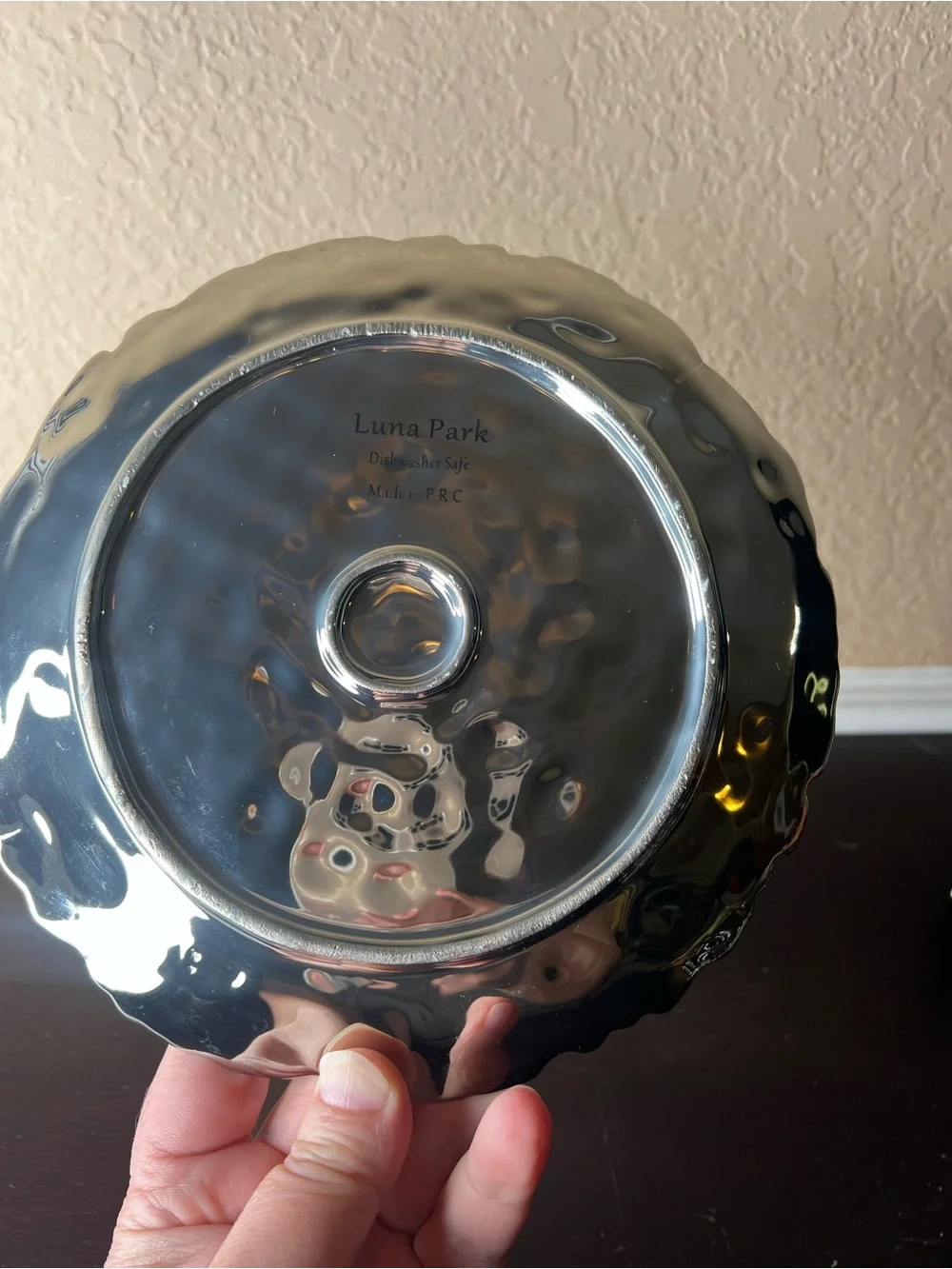 Metallic Silver Accent Plate, Luna Park, Multiple Available